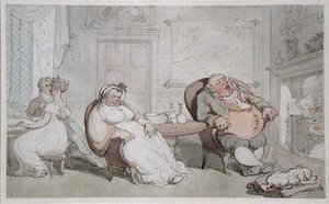 Een gestolen kus door Thomas Rowlandson