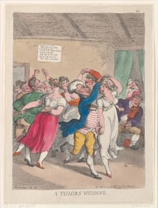 Een Kleermakersbruiloft door Thomas Rowlandson