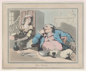 Na het diner, 1790 door Thomas Rowlandson