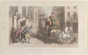 Dienst aan een edelman, uit The Vicar of Wakefield door Thomas Rowlandson