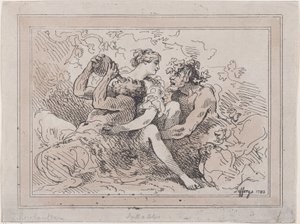 Bacchanten, 1786 door Thomas Rowlandson