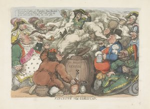 Beroking van de Corsicaan, 1813 door Thomas Rowlandson