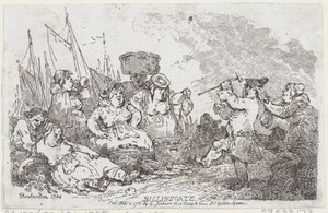 Billingsgate, 4 februari 1786 door Thomas Rowlandson