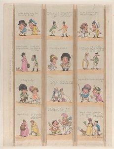 Randen voor kamers, Extravaganzas Plaat 6, 2 mei 1799 door Thomas Rowlandson