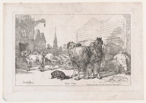 Brouwerswagens, uit Een nieuw boek van paarden en rijtuigen