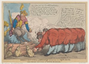 Brede Bodems in Nederland Aanbiddend Hun Nieuwe Koning, 23 Juli 1806