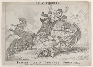 Bij autoriteit. Personen en eigendommen beschermd, 24 november 1785 door Thomas Rowlandson