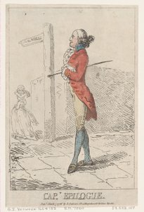 Kapitein Epiloog, 7 maart 1786 door Thomas Rowlandson