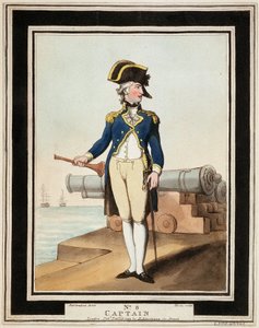 Kapitein van de Koninklijke Marine in de 18e eeuw door Thomas Rowlandson