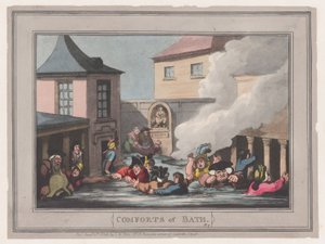 Comforts of Bath, Plaat 7, 6 januari 1798 door Thomas Rowlandson