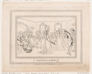 Comforts of Bath, plaat 8 door Thomas Rowlandson