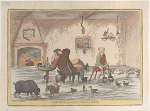 Comforts van een Ierse Visserij Lodge, 12 mei 1812 door Thomas Rowlandson