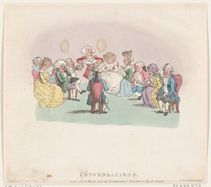 Conversazione, 20 maart 1803 door Thomas Rowlandson