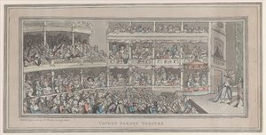 Covent Garden Theatre door Thomas Rowlandson