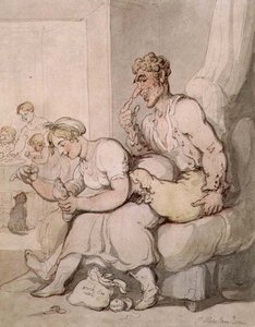 De sok stoppen door Thomas Rowlandson