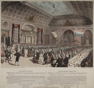 Diner ter viering van de emancipatie van Nederland van Frankrijk, City of London Tavern, Bishopsgate, 1814 door Thomas Rowlandson