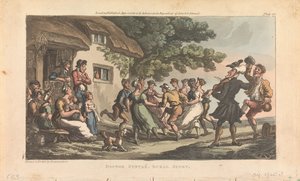 Doctor Syntax, Plattelandssporten, uit *De reis van Doctor Syntax op zoek naar het schilderachtige* door Thomas Rowlandson