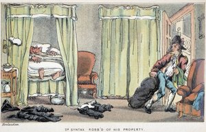Inbraak in het huis van Dr. Syntax terwijl hij slaapt - in "Doctor Syntax