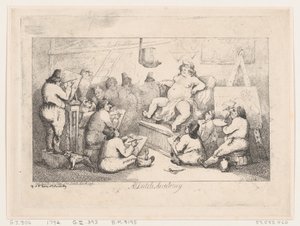 Nederlandse Academie, maart 1792 door Thomas Rowlandson