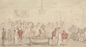 Elegante groepsdansen door Thomas Rowlandson