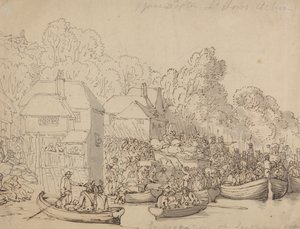 Inscheping in Southampton, 20 juni 1794 (versie A) door Thomas Rowlandson