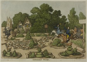 Woedende dominee, uit Miseries of Human Life door Thomas Rowlandson