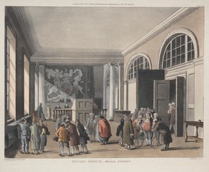 Accijnskantoor, Broad Street door Thomas Rowlandson