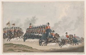 Expeditie- of militaire vlieger door Thomas Rowlandson