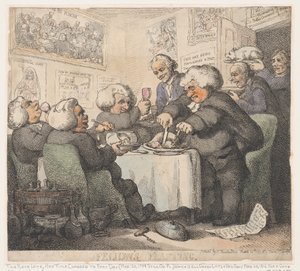 Feestmaal van de Fellows door Thomas Rowlandson