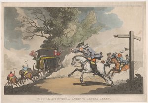 Kinderliefde, of een reis naar Gretna Green door Thomas Rowlandson