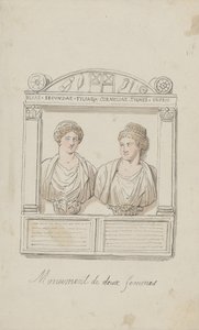 Begrafenisaltaar van Julia Secunda en Cornelia Tyché door Thomas Rowlandson
