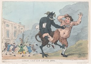 Great Cry and Little Wool door Thomas Rowlandson