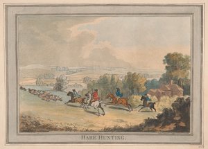 Hazenjacht door Thomas Rowlandson