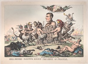 Helhonden Verzamelen Rond het Afbeelding van Frankrijk, 8 april 1815