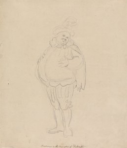 Henderson in de rol van Falstaff door Thomas Rowlandson