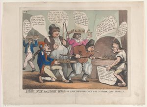 Hoog plezier voor John Bull, of de Republikeinen tot hun laatste redmiddel gedreven, 12 november 1798