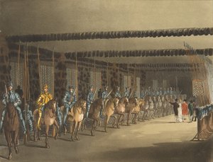 Horse Armoury, Tower of London, 1 november 1809 door Thomas Rowlandson