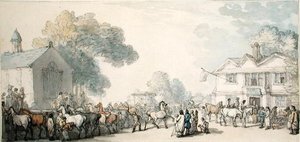 Paardenmarkt, Southampton door Thomas Rowlandson