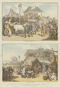 Humor van paardenrennen honderd jaar geleden door Thomas Rowlandson