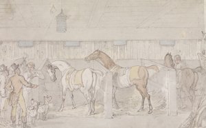 Interieur van een stal door Thomas Rowlandson