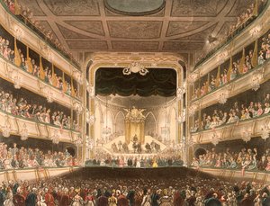 Interieur van het Covent Garden Theater, Londen, 1808
