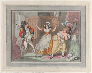 Onderbreking of ongemak van een pension, [1 april 1789], heruitgegeven 1 april 1824 door Thomas Rowlandson