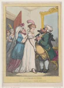 Inleiding, of Mozes met een Goede Koop, 23 juli 1806 door Thomas Rowlandson