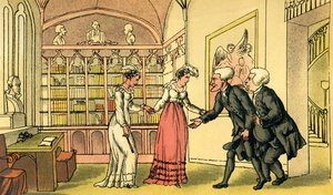 Inleiding tot het hofmaken door Thomas Rowlandson