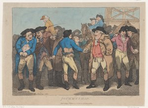 Jockeyschap, 1 juli 1802 door Thomas Rowlandson