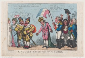 Ontvangst van koning Joe in Madrid