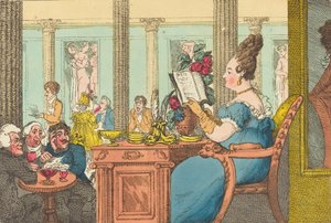 La Belle Limonaudiere au Cafe des Mille Colonnes, Palais Royal, Parijs, 1814 door Thomas Rowlandson