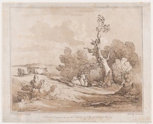 Landschap met Figuren die Hout Verzamelen Onder Kromme Bomen, 21 mei 1789