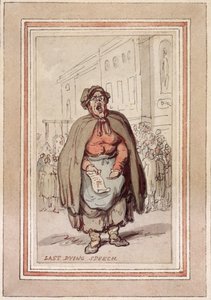 Laatste stervende toespraak door Thomas Rowlandson