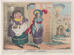 Te water laten van een fregat, [1 februari 1809], herdruk door Thomas Rowlandson